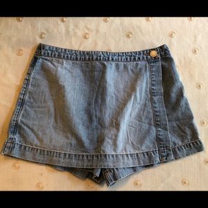 Vintage London Jean Denim Wrap Skort